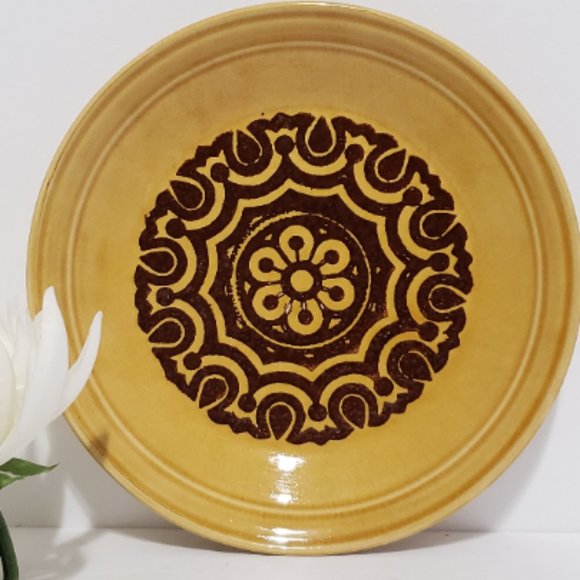 Other - Vintage 1970's Salad Plate Mustard Brown 1970s